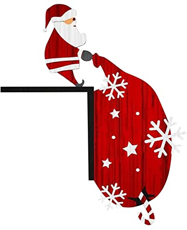 Yuemei Türrahmen-Dekoration des Weihnachtsmanns, Weihnachtsfeiertag, Anhänger, Heimdekoration Liebesschaukel (B, One Size)