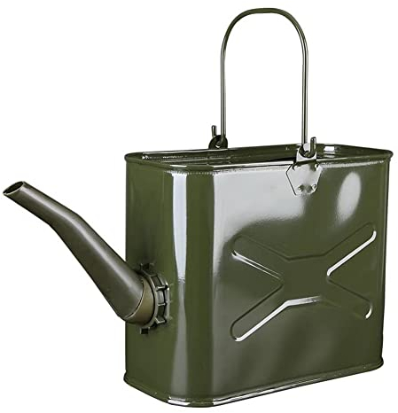 BYNYXI Jerricane en métal 15L avec poignée, Jerrican avec buse Portable Bidon dessence Diesel Pots Barils de fer Réservoir de carbu Transport Stockage Eau et liquides Essence Diesel Voiture