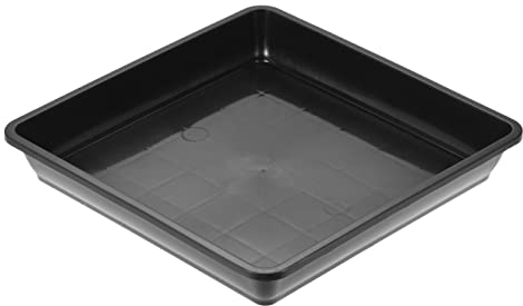 M METERXITY 10 Paquete Maceta Platillos - Plástico Cuadrado Maceta Bandejas Goteo Aplicar a Exterior/Jardín (6 Pulgadas, Negro)