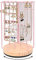 Procase Porte Bijoux Rotative, Porte Boucle d’Oreille Collier Bracelet, Présentoir Bijoux en Métal avec Base Pivotante -Rose