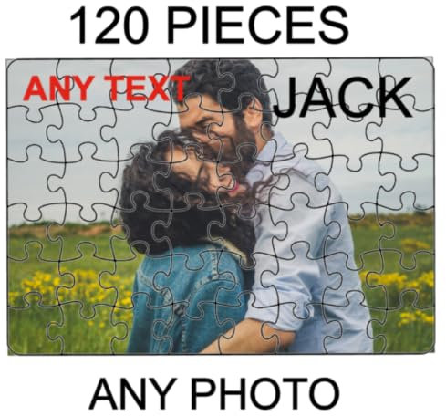 Personalised A4 Photo Puzzle/Jigsaw - Add Any Text - Custom Jigsaw - Personalization Customization Game - A4 Size Gift