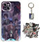 Staremeplz Attack -on Titan Hülle für iPhone 11 Anime Handyhülle [Mit Schlüsselbund und 50pcs Aufkleber] Cartoons Transparent Silikon Case Hülle für iPhone 11