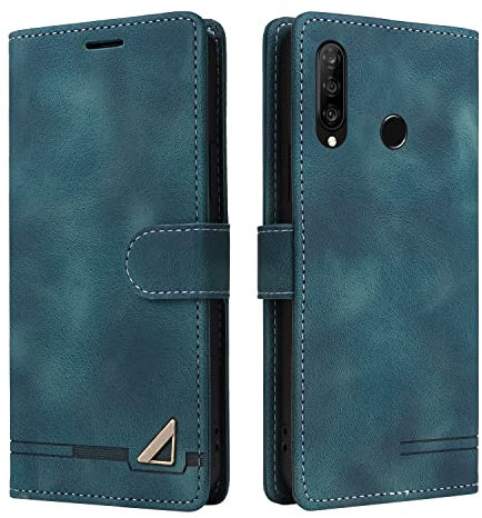 OKZone Coque pour Huawei P30 Lite/Nova 4E, Étui de Protection de Portefeuille Antichoc de Fente pour Carte, Support de Carte à Rabat en Cuir en PU Étui de Téléphone pour Huawei P30 Lite/Nova 4E (Vert)