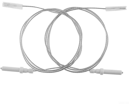 Zoegneer 2 pezzi di ricambio per fornelli a gas, bruciatore a gas, in ceramica, scintilla per accensione elettrodi di ricambio per fornelli a gas e fornelli a gas (45 mm)