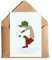 Weihnachtskarte Yoga Postkarte A6 Yogapose zu Weihnachten