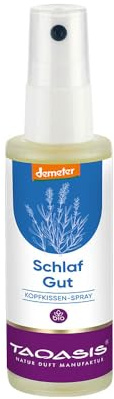 Taoasis Schlaf gut Kopfkissenspray – 100% Naturduft mit Lavendel – Veganes Raumspray & Kissenspray – Bio-Qualität – Made in Germany