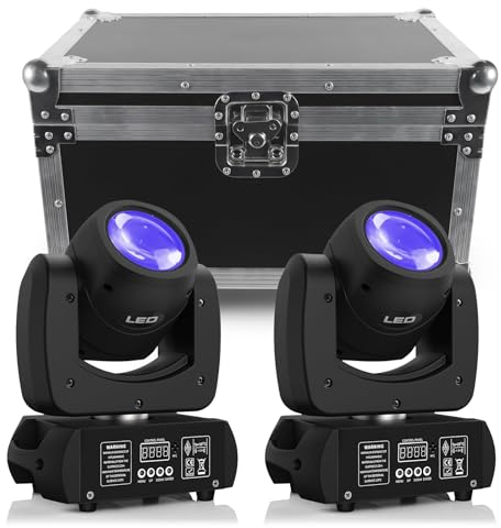 2er Pack 100W Moving Head Set LED RGBW dmx512 DJ Licht Mit Flycase Flight case Spot Beam 18 Prisma Disco Party Lichter mit Flightcase Deutsches Inventar