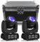 2er Pack 100W Moving Head Set LED RGBW dmx512 DJ Licht Mit Flycase Flight case Spot Beam 18 Prisma Disco Party Lichter mit Flightcase Deutsches Inventar