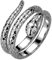 Bungsa Ring Schlange silber Edelstahl Unisex (57 (18.1))
