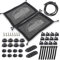 AIVORO 2 Stücke Kabelnetz Schreibtisch für Kabelmanagement, 40 x 30 cm Kabelmanagement Schreibtisch, Flexible Kabelkanäle, Ideal zum Verstecken von Kabeln (Schwarz)