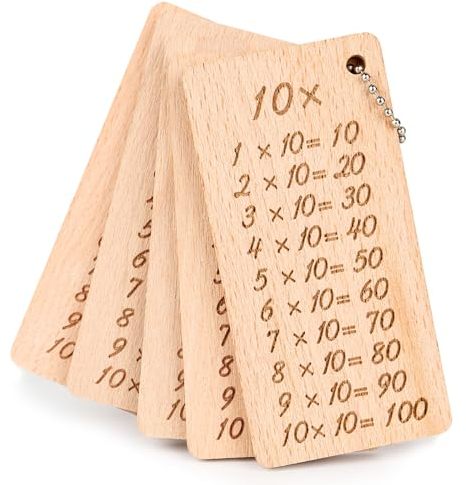 YAOZUP 1x1 Lernkarten aus Holz, 1x1 Kinder Brett Einmaleins, Schulanfang Holzbrettchen aus Buche Holz zum Lernen, 1x1 Brett Einmaleins Brett für Geschenk zum Schulstart Mädchen & Jungen