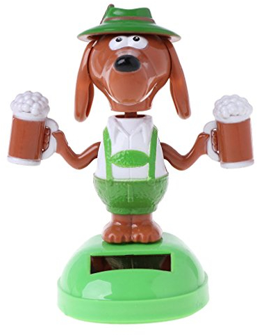 Huaqgu 3 94 X 2 36 X 4 33 Zoll Wackelkopf Für Bierhund Tolle Feiertage Auto Armaturenbrett Ornamente Automatisches Spielzeug Familienbalkon Dekoration Spielzeug Für Mädchen