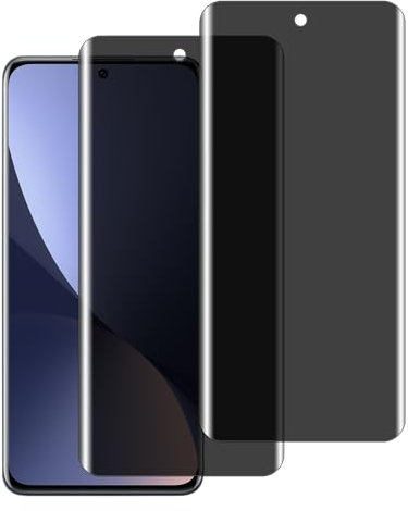 chejuza sichtschutz panzerglas für Xiaomi 12/12x [2 Stück], 9H Härte, Vollständige Abdeckung Schutzglas, Anti-Spy,Zero Bubble HD Displayschutzfolie