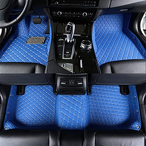 DZSYINGCHUSM Fußpolster Für Peugeot 5008 206 307 308 2008 Rcz 3008 4008 Custom 5 Sitz Auto Fußmatten Automatten (Color : Blau)
