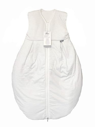 Alvi Kugelschlafsack Mäxchen light Baby-Schlafsack & Löffel DeinKinderland| Sommer-Schlafsack | atmungsaktiv | TOG 0,5 | (Traumstreifen, 90 cm)
