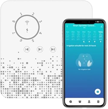 Tuya Smart Home Controller Per Irrigazione WiFi A 8 Zone Sistema Di Irrigazione Per Irrigazione, Accesso Remoto, Meteo, Valvola Timer, Compatibile Con Alexa Google,White