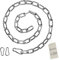 EXLECO 1,2M Edelstahlkette φ6mm Stahlkette Kette Gliederkette Absperrkette Zierkette mit 2 Karabinerhaken Metallkette zum Aufhängen Hundekette Ankerkette Rundgliederkette langgliedrig Max 400KG