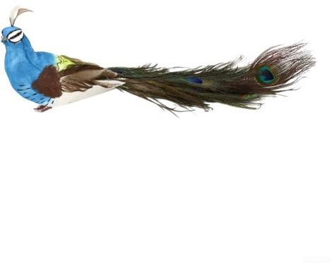 1 x Pfau-Skulptur mit künstlichem Pfauen-Skulptur, Flügel-Display