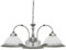 Rustic 3 Lights Brushed Chrome Pendant Light Ribbed Glass Lamp Shades Vintage Ceiling Lantern K432