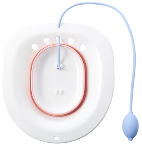 IWOWHERO Sitzbad Für Toilette Faltbares Becken Für Wochenbettpflege Sitzbadewanne Für Hämorrhoiden Einfacher Aufsatz Für Standardtoiletten