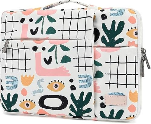 SANFAN Housse de protection à 360° pour ordinateur portable avec 3 poches, housse pour ordinateur portable, Multicolore (garden), 12.5 inch-13.5 inch
