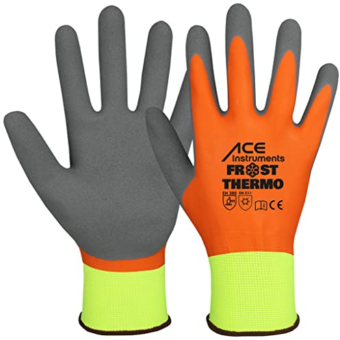 ACE Frost Thermo Arbeits-Handschuh - Kälte-Schutz-Handschuhe für die Arbeit im Winter - EN 388/511-10/XXL (5er Pack)
