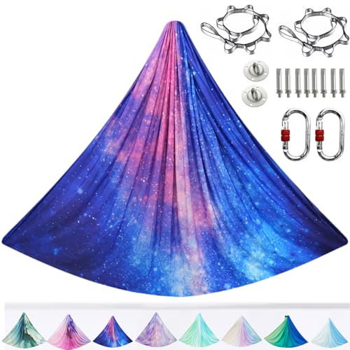 ARNTY Yoga-Set für Erwachsene, Yoga-Zubehör, 500 kg Belastung, inkl. Kompletter Installationshardware (Muti-Blue)
