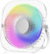 Ventilador de escritorio USB con 3 velocidades, ventilador portátil para PC con iluminación RGB, rotación de 180°, mini ventilador de escritorio potente para computadora portátil para el hogar