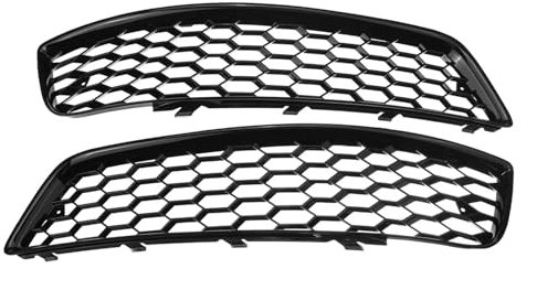 Coppia compatibile for Audi A3 8P 2009-2013 nero lucido fendinebbia copertura lampada griglia anteriore HONEYCOMB HEX 8P0807682J 8P0807681AA