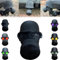 Abdeckkappe FüR AnhäNgerkupplung, Fun Gasmaske Helm Kappe AnhäNgerkupplung Lustig, FüR 50 Mm AnhäNgerkupplung Abdeckung Staubdicht &Wasserdicht,MüTze Mit Helm Und Maske Mit Wunschaugenfarbe (Schwarz)