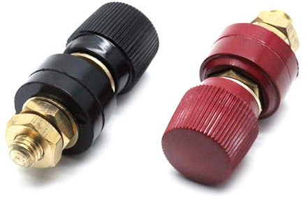 UncleS Paire de cosses de câble en cuivre à courant élevé pour batteries de moto de 6 mm et 8 mm