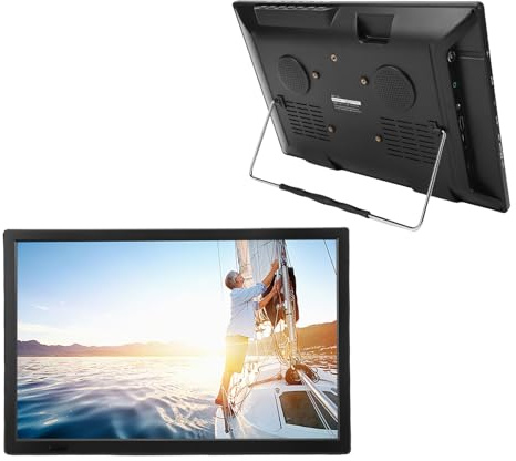 Plyisty TV Smart Compatta Da 15,4 Pollici, TV Da Cucina A Colori Con Schermo TFT-LCD, Wifi, ATSC, USB, Supporto Regolabile E Telecomando, Per Campeggio, Camera Da Letto, Terrazza