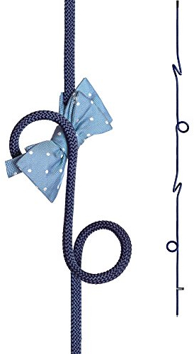 Peppermint Products Loop Rope Garderobe | Höhenverstellbar, Wand- und Deckenmontage | Industrial Look aus Seil | blau