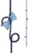 Peppermint Products Loop Rope Garderobe | Höhenverstellbar, Wand- und Deckenmontage | Industrial Look aus Seil | blau