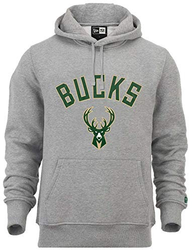 New Era - NBA Milwaukee Bucks Team Logo Hoodie - Grau Größe S