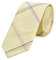 DonDon Herren Krawatte 6 cm gestreift Baumwolle pastell-gelb