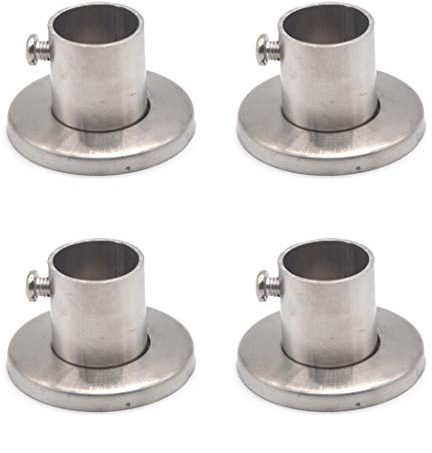 Schrank Stange Unterstützung Flansch Halter 304 Edelstahl für Schrank Pol Closet Pipe bis zu 22 mm Durchmesser (4 Stück)
