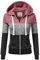 Doublju Leichte dünne Zip-up Hoodie Jacke für Frauen mit Übergröße - Pink - 2X