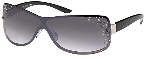 BEZLIT Damen Sonnenbrille Strasssteine A0553 Schwarz mit Strass