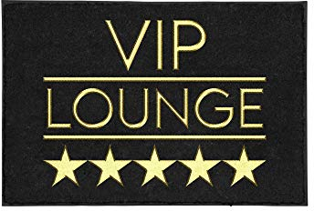 TassenTicker - Fußmatte mit Spruch - VIP Lounge - innen & außen - waschbar - Geschenkidee - Dekoration