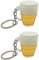 NUOBESTY 2 StüCke Simulierte Bierkrug SchlüSselanhäNger GefäLschte Bierbecher SchlüSselanhäNger AnhäNger FüR Tasche Rucksack Oktoberfest Gast Dekorationen