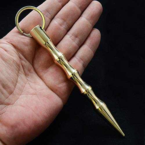 penixon Voller Messing Kubotan Selbstverteidigung, Schlagring, Schlüsselanhänger, Kugelschreiber