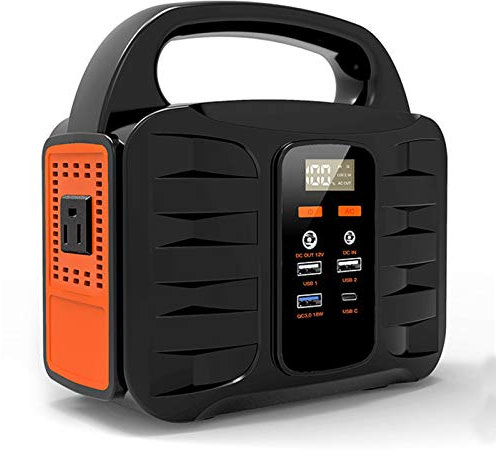 SSCYHT Générateur Energie Solaire Centrale Electrique Portable Batterie Au Lithium Secours 155Wh Sortie AC 150w Sortie DC Panneau Solaire/Prise Murale/Voiture avec USB,220v