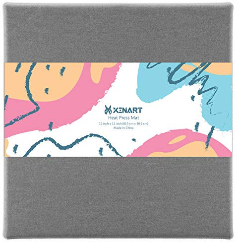 Xinart Lámina de protección térmica para Cricut Easypress, lámina de plóter textil, vinilo HTV, para proyectos de planchado con calor, color gris, 30,5 cm x 30,5 cm