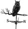 MagiDeal Girouette en métal sous Forme de Hibou de Maison de Ferme, Outils de Mesure de toits et de Cour