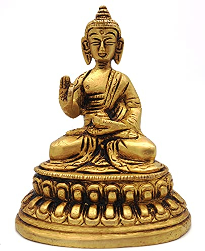 AB India Crafts Buddha Messing Figur 10x7,5x5,5 cm 350 g