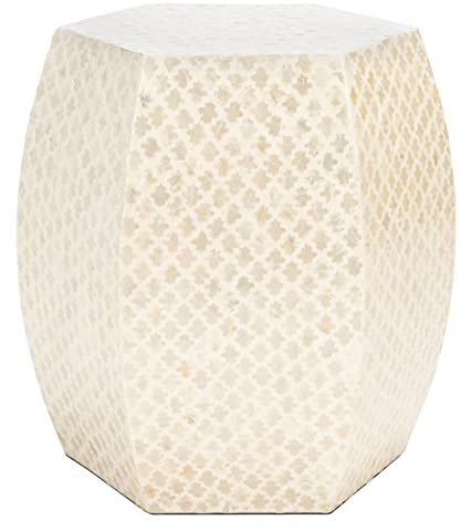 SAFAVIEH Home Collection Rylie White Capiz Shell Accent Table (Fully Assembled)
