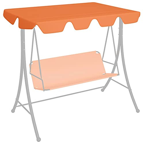 Universal Sonnendach,Ersatzdach,Anti-UV für Garten-Schaukel,Dachplane Ersatzdach,Ersatzdach für Hollywoodschaukel Orange 188/168x110/145 cm
