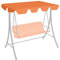 Universal Sonnendach,Ersatzdach,Anti-UV für Garten-Schaukel,Dachplane Ersatzdach,Ersatzdach für Hollywoodschaukel Orange 188/168x110/145 cm