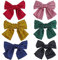 Grands cheveux noeuds Clip，6 Pcs Bowknot Barrettes Pince à Cheveux Arc Grands Arcs de Cheveux Satin Accessoire Cheveux pour femmes fille
